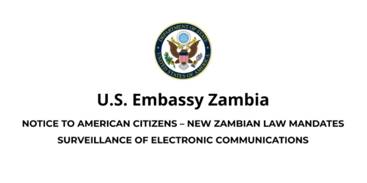 U.S. Embassy Issues Alert on Zambia’s New Cyber Security Law